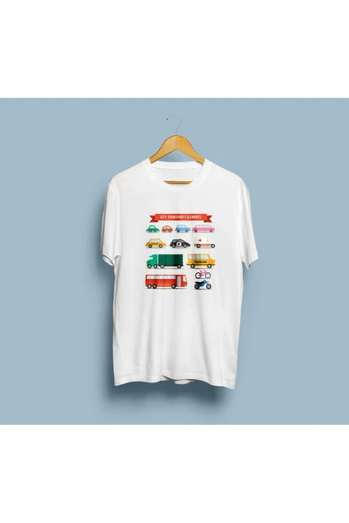 Oversize Toplu Taşıma Araçları Tasarım unisex T-shirt ürün görseli 1