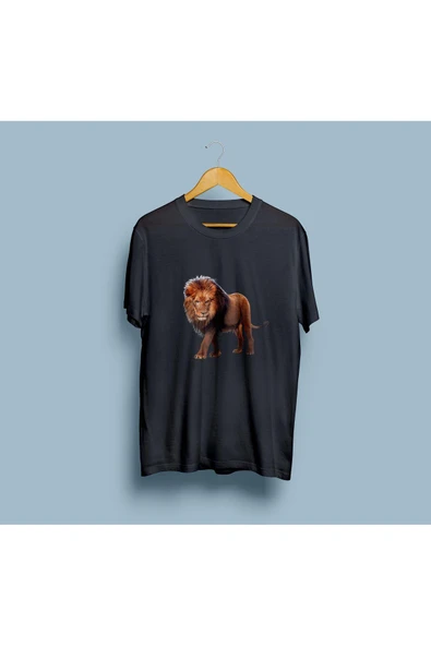 Oversize Aslan / Lion Tasarım unisex T-shirt ürün görseli 1