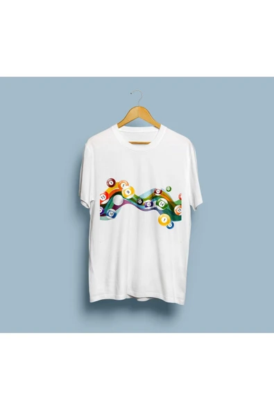 Oversize Bilardo Topları Tasarım Unisex T-shirt ürün görseli 1
