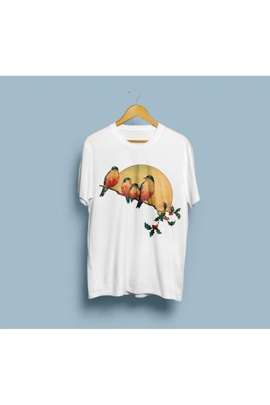 Oversize Kuşlar Tasarım Unisex T-shirt ürün görseli 1