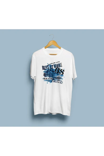 Oversize Boys at Work Tasarım Unisex T-shirt ürün görseli 1