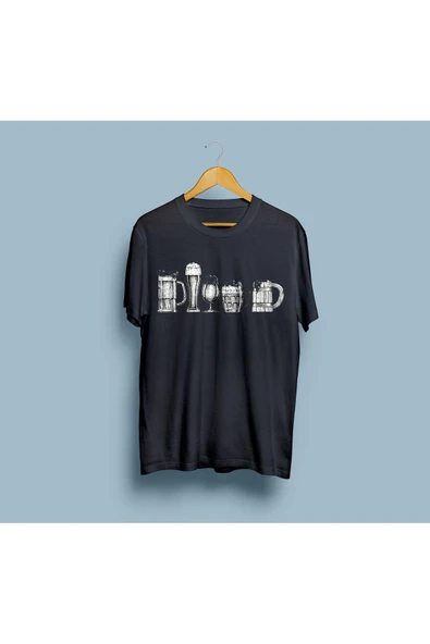 Oversize Bardakları Tasarım Unisex T-shirt ürün görseli 1