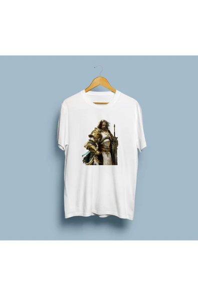 Oversize Paladin Determined man in Armor Tasarım unisex T-shirt ürün görseli 1