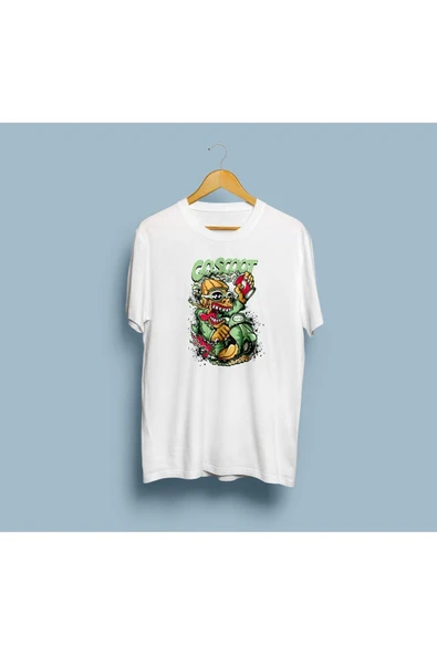 Oversize Green Cacatus coscoot tasarımlı unisex T-shirt ürün görseli 1
