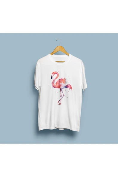 Oversize Flamingo Tasarımı Unisex T-shirt ürün görseli 1