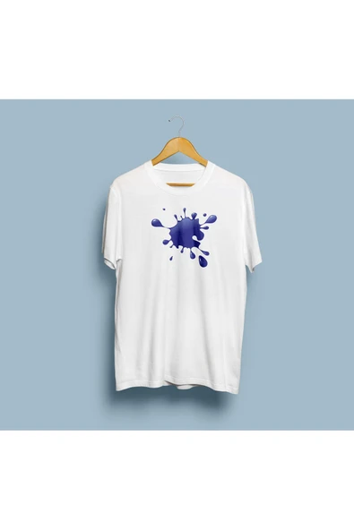 Oversize Boya Sıçraması Baskılı Unisex T-shirt ürün görseli 1