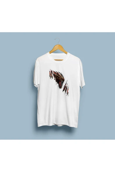 Oversize Ejderha Pençeleri Tasarım Unisex T-shirt ürün görseli 1