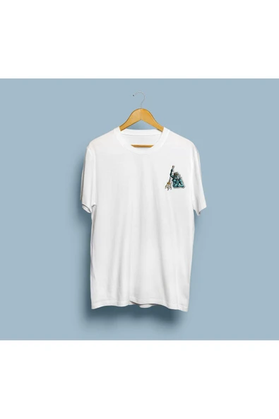 Oversize Poseidon Mızrak Baskılı Unisex T-shirt ürün görseli 1