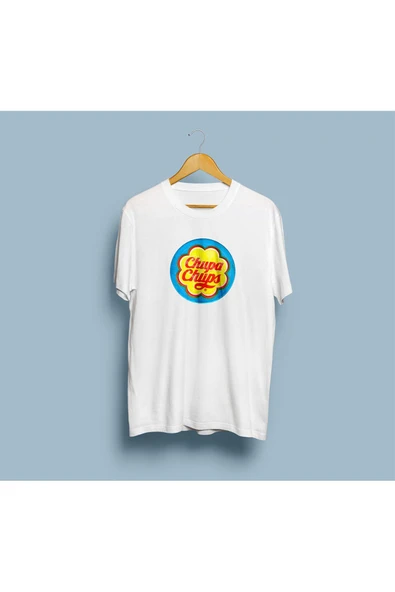 Oversize Chupa Chups Logo Baskılı Unisex T-shirt ürün görseli 1