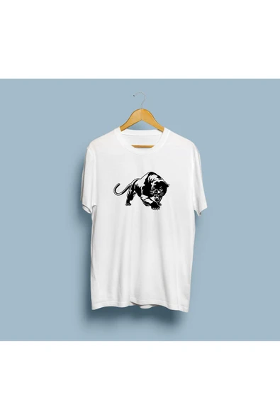 Oversize Vahşi Panter Tasarım Unisex T-shirt ürün görseli 1