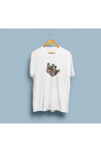 Oversize Shocker Rocker Hand Baskılı Unisex T-shirt ürün görseli 1