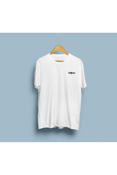 Oversize California Yazı Baskılı Unisex T-shirt ürün görseli 1
