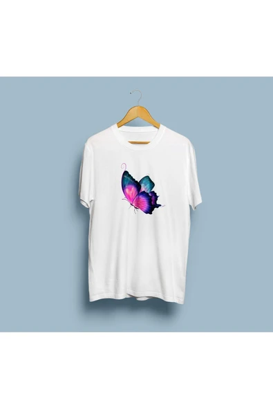 Oversize Kelebek Tasarım Unisex T-shirt ürün görseli 1