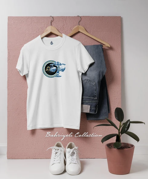 Oversize terazi burcu astrolojii  Tasarımlı Unisex T-Shirt ürün görseli 1