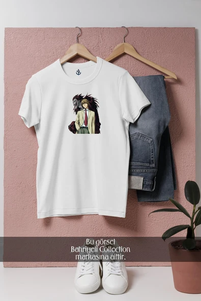 Oversize Light Yagami Ryuk Death Note Anime,  Tasarımlı Unisex T-Shirt ürün görseli 1
