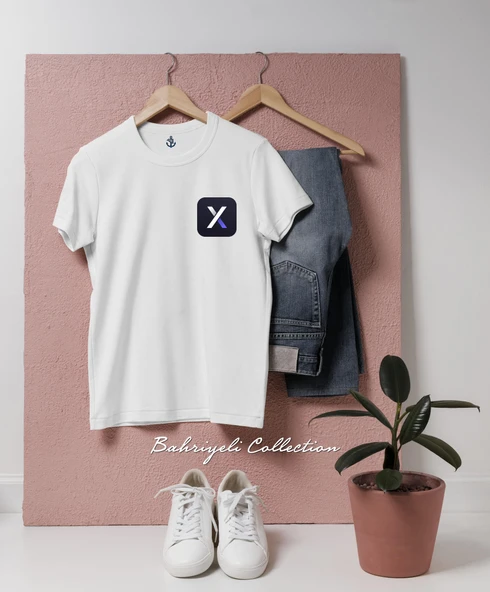 Oversize dydx chain kripto Cep Tasarımlı Unisex T-Shirt ürün görseli 1