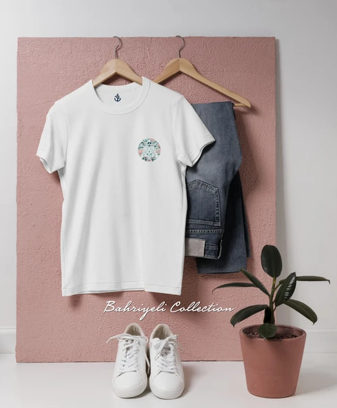 Oversize Dalgıç İskelet  Cep Tasarımlı Unisex T-Shirt ürün görseli 1