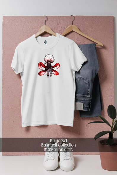 Oversize Tokyo Ghoul Anime Ken Kaneki  Tasarımlı Unisex T-Shirt ürün görseli 1