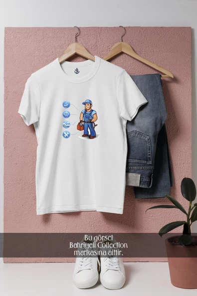 Oversize Su Tesisatı Tamircisi  Tasarımlı Unisex T-Shirt ürün görseli 1