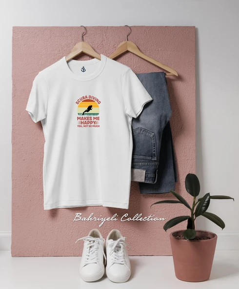 Oversize Make Me Happy You So Much Retro  Tasarımlı Unisex T-Shirt ürün görseli 1