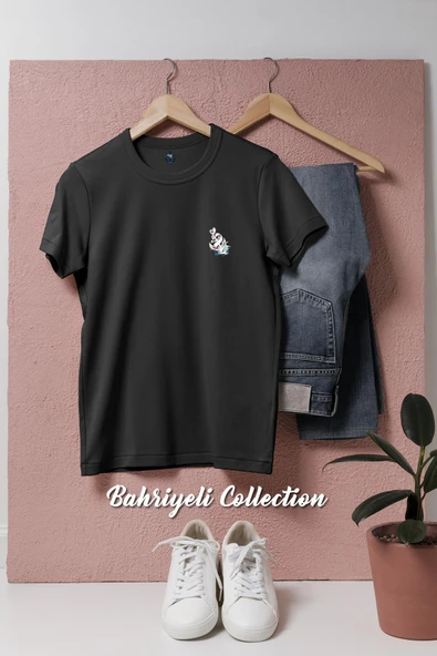 Oversize Çıpa - Çapa  Cep Tasarımlı Unisex T-Shirt ürün görseli 1