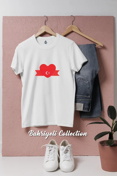 Oversize Kalpli Ay Yıldız  Tasarımlı Unisex T-Shirt ürün görseli 1