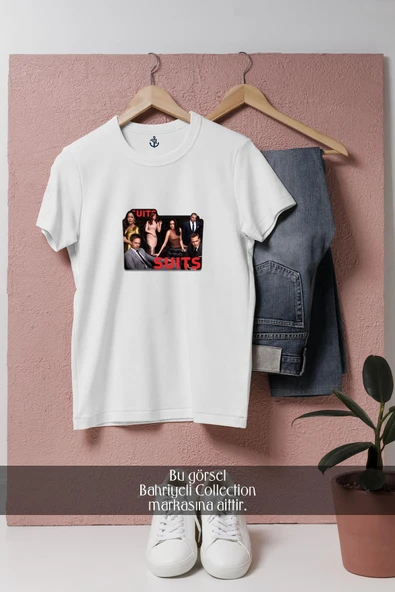 Oversize Suits Yabancı Dizi  Tasarımlı Unisex T-Shirt ürün görseli 1