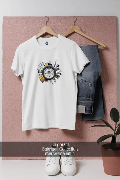 Oversize Tire Motor Vehicle Service Tools  Tasarımlı Unisex T-Shirt ürün görseli 1