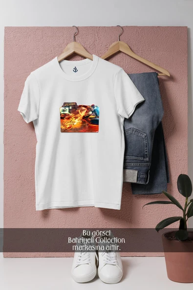 Oversize The Flash Yabancı Dizi  Tasarımlı Unisex T-Shirt ürün görseli 1