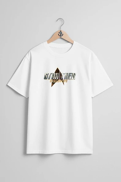 Oversize Star Trek Göğüs Tasarımlı Unisex T-Shirt ürün görseli 1