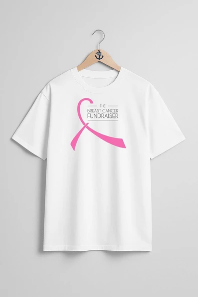 Oversize Breast Cancer Awareness Fundraising Göğüs Tasarımlı Unisex T-Shirt ürün görseli 1