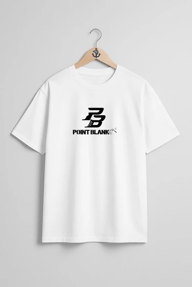 Oversize Point Black Göğüs Tasarımlı Unisex T-Shirt ürün görseli 1