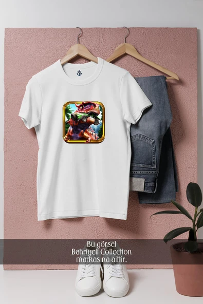 Oversize Jurassic Dino Water World Dinosaur  Tasarımlı Unisex T-Shirt ürün görseli 1