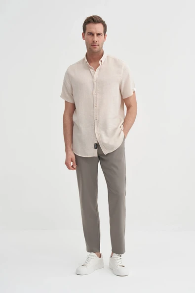 Cazador Slim Fit  Dar Kesim Kısa Kol Gömlek ürün görseli 1