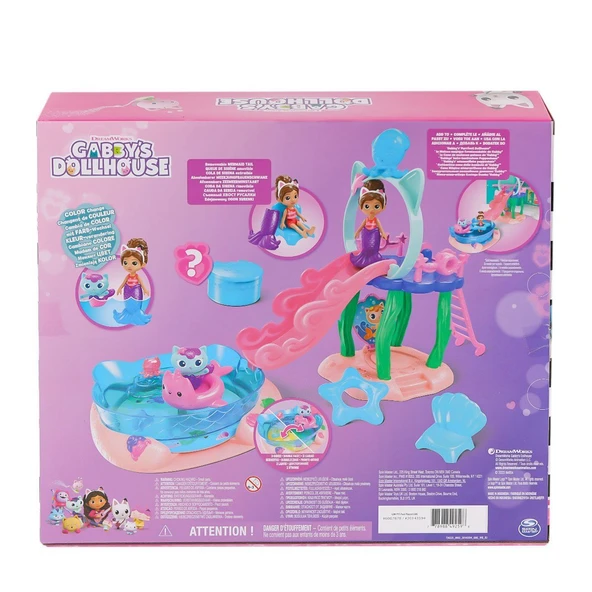 6067878 Gabbys Dollhouse Gabby ve Mercat Purr-ific Havuz Oyun Seti ürün görseli 1