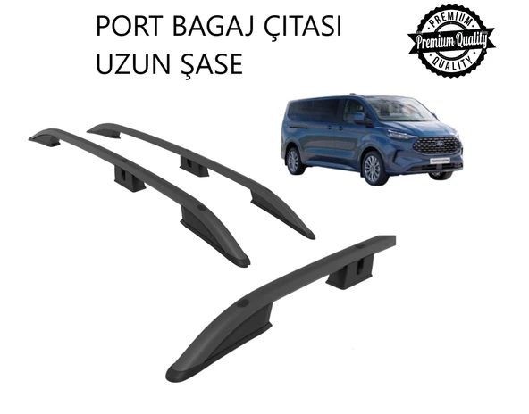 TOURNEO CUSTOM UZUN ŞASE 2025 2026 2027 PORTBAGAJ TAVAN ÇITASI SİYAH ürün görseli 1