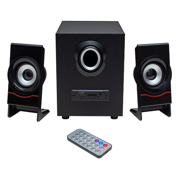 MagicVoice MV-4966 USB/TF/FM/BT 2+1 Ses Sistemi Hoparlör ürün görseli 1