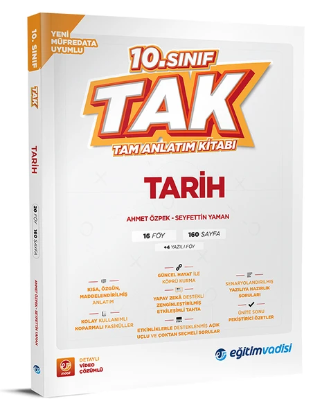 Eğitim Vadisi 2026 10. Sınıf Tarih Tak Tam Anlatım Kitabı ürün görseli 1