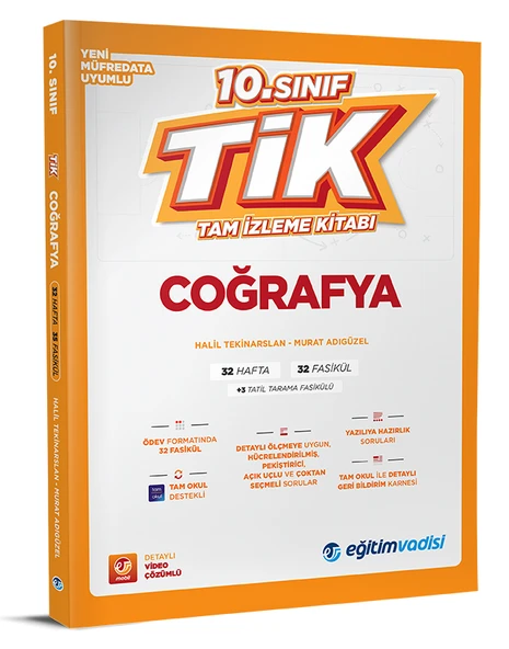 Eğitim Vadisi 2026 10. Sınıf Coğrafya Tik Tam İzleme Kitabı ürün görseli 1