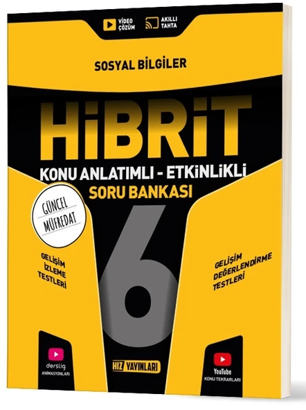 Hız Yayınları 2026 6. Sınıf Sosyal Bilgiler Hibrit - Konu Anlatımlı Soru Bankası Yeni Müfredat ürün görseli 1