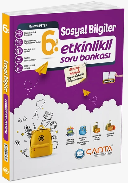 Çanta 2026 6. Sınıf Sosyal Bilgiler Etkinlikli Kazanım Soru Bankası ürün görseli 1