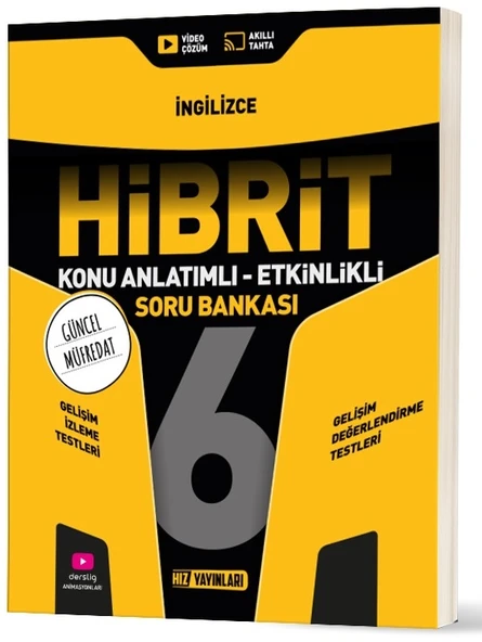 Hız Yayınları 2026 6. Sınıf İngilizce Hibrit - Konu Anlatımlı Soru Bankası Yeni Müfredat ürün görseli 1