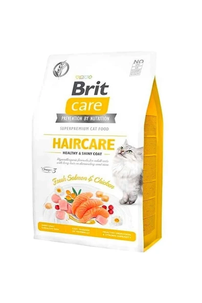 Brit Care Haircare Hypo-allergenic Deri Ve Tüy Sağlığı Için Tahılsız Yetişkin Kedi Maması 2kg ürün görseli 1