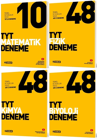 Hız Yayınları Tyt Matematik + Fizik + Kimya + Biyoloji Deneme Seti 4 Kitap ürün görseli 1
