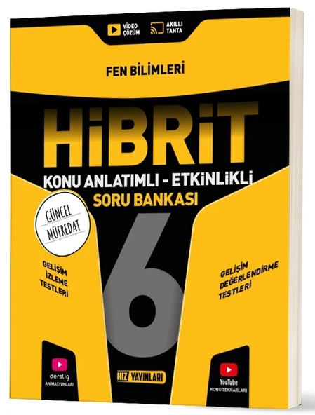 Hız Yayınları 2026 6. Sınıf Fen Bilimleri Hibrit - Konu Anlatımlı Soru Bankası Yeni Müfredat ürün görseli 1