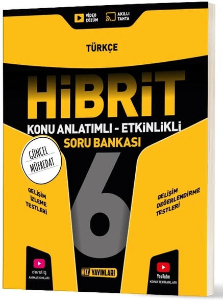 Hız Yayınları 2026 6. Sınıf Türkçe Hibrit - Konu Anlatımlı Soru Bankası Yeni Müfredat ürün görseli 1