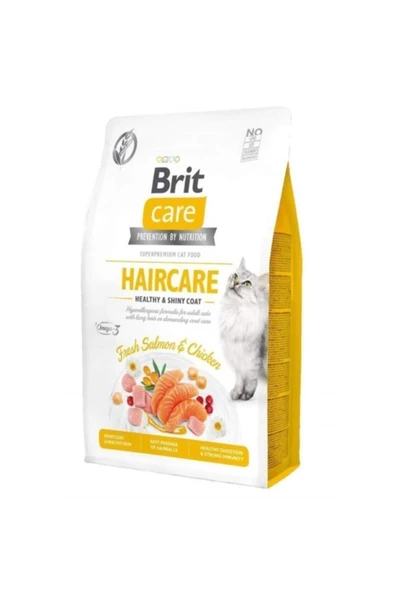 Brit Care Haircare Hypo-allergenic Deri Ve Tüy Sağlığı Için Tahılsız Yetişkin Kedi Maması 2kg ürün görseli 1