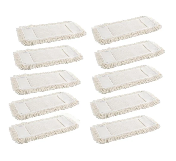 Omniclean 60 cm Nemli Mop Yedek Bezi Beyaz 10 Adet ürün görseli 1
