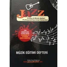 Jazz Kalın Yapraklı Ciltli Solfej Müzik Defteri Sol Anahtarsız Büyük Boy spiral telli ürün görseli 1