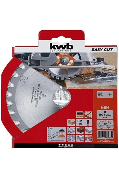 Kwb Tepsi Testere 190 x 30mm 30 Diş E69 586933 ürün görseli 1